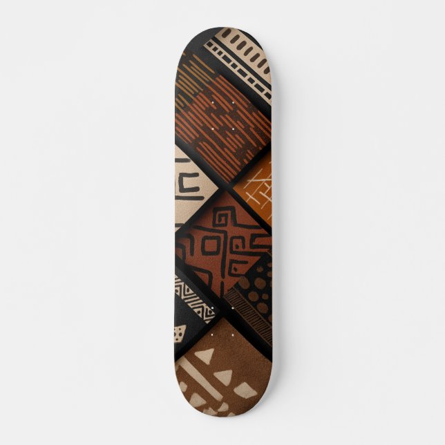 Skateboard African culture designs on diagonal shapes (Anverso )