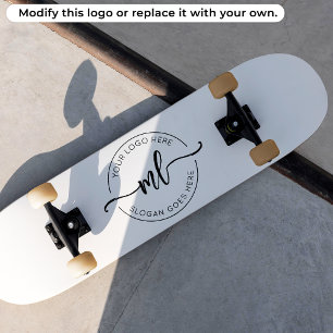 Skateboard Agrega tu logotipo Monograma personalizado Inicial