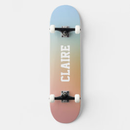 Skateboard Agrega tu nombre Estética Arcoíris Cool