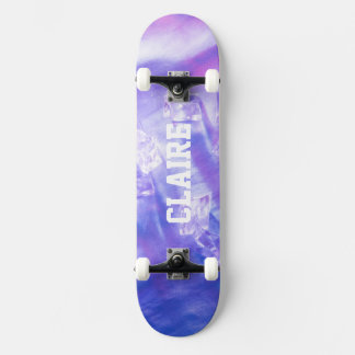 Skateboard Agrega Tu Nombre Hielo Frío Púrpura