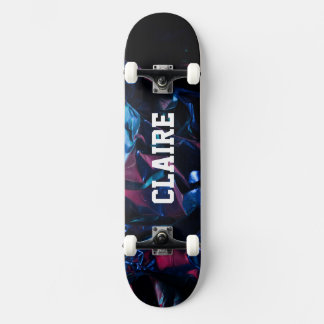 Skateboard Agrega tu nombre negro oscuro genial