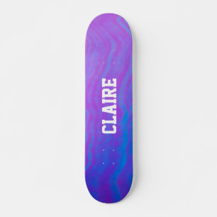 Skateboard Agrega tu nombre púrpura genial