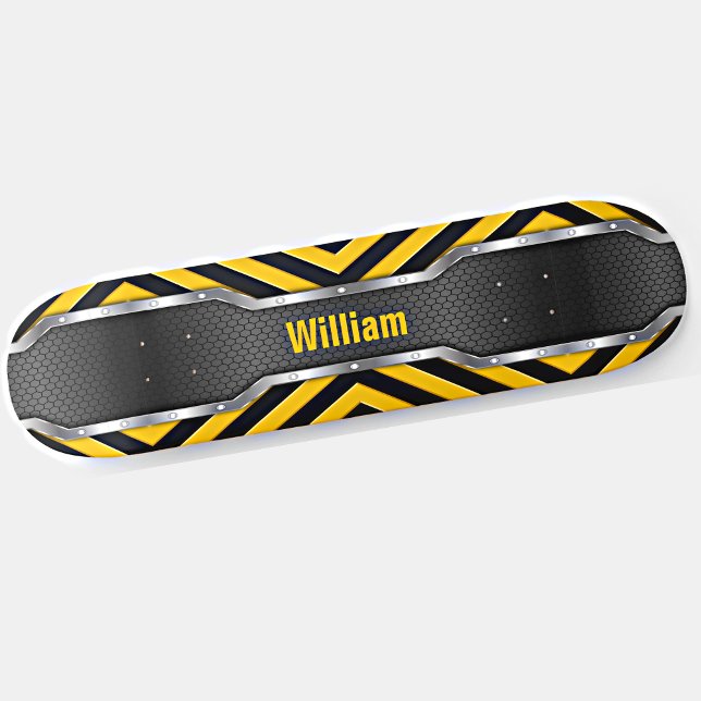 Skateboard Agregar nombre Iniciales Seguridad Color amarillo  (Subido por el creador)