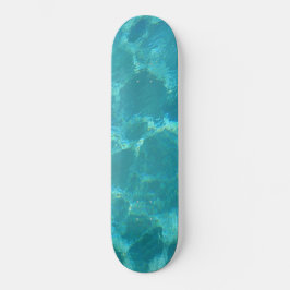 Skateboard Agua de la piscina tropical turquesa