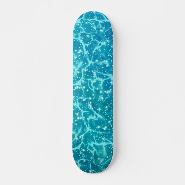 Skateboard Agua de mar azul con paracaídas (Anverso )
