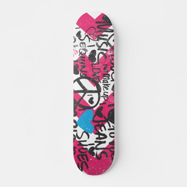 Skateboard Aguamarina de la pintada (Anverso )