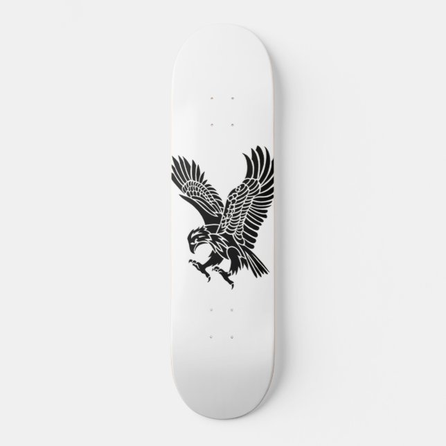 Skateboard - Águila blanca y negra (Anverso)