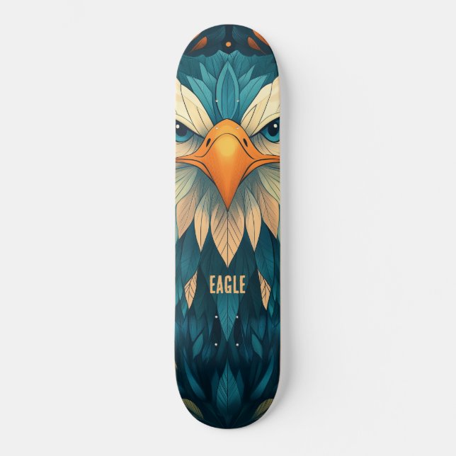 Skateboard Águila geométrica (Anverso)
