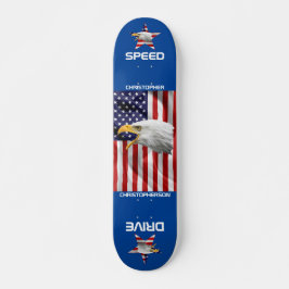Skateboard Águila Valiente, Bandera Americana, Patriótico