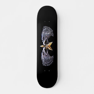 Skateboard Águilas plateadas con cubierta de patinaje con est