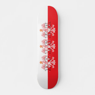 Skateboard Águilas rojas de la bandera de Polska