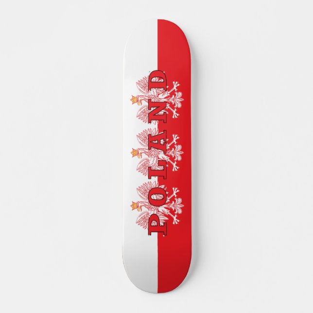 Skateboard Águilas rojas de Polonia (Anverso )