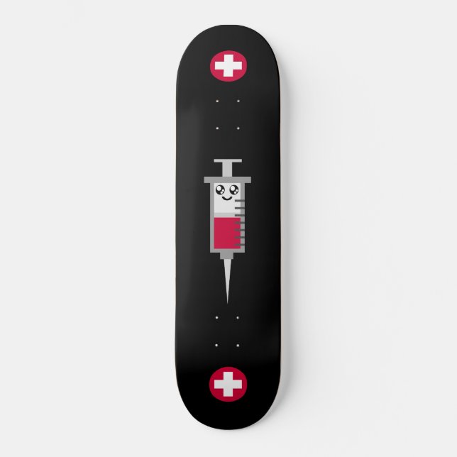 Skateboard Aguja jeringa Rave Kawaii Hipo (Anverso)