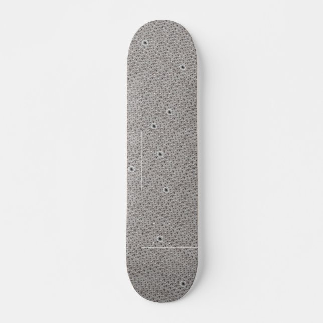 Skateboard Agujero de bala y placa del diamante (Anverso )