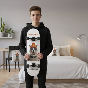 Skateboard AL-PACO   Alpaca patinador urbano personalizado