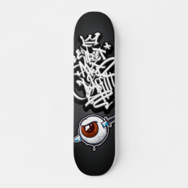 Skateboard Alarma de ojos de graffiti