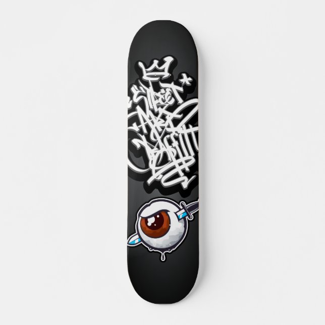 Skateboard Alarma de ojos de graffiti (Anverso )