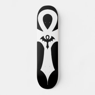 Skateboard Alas de murciélago gótico Ankh