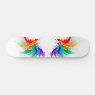 Skateboard Alas del arco iris fluidas