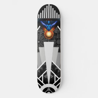 Skateboard Alas Del Relámpago Deco Mech Flare Cubierta De Ska