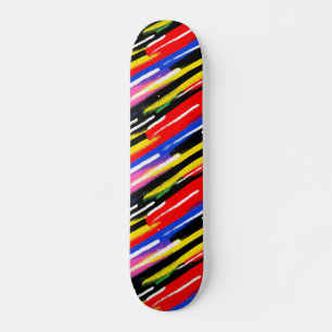 Skateboard Alboroto de franja de neón eléctrico