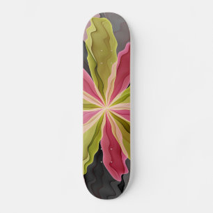 Skateboard Alegría, antracita verde rosada Fantasía Flower Fr