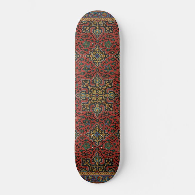 Skateboard Alfombra Persa Clásica Roja Azul (Anverso)