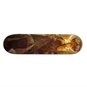 Skateboard Alfons Mucha: Luna