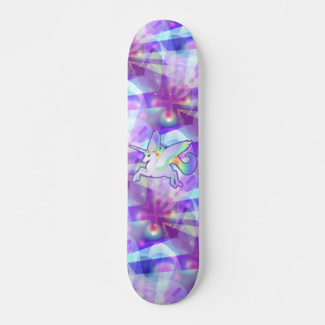 Skateboard Alicornio arcoiris (Anverso )