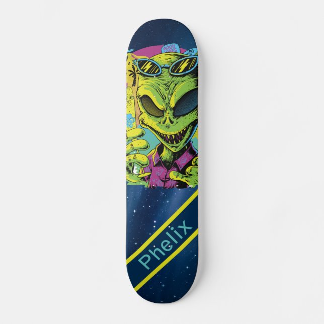 Skateboard Alien (Anverso)