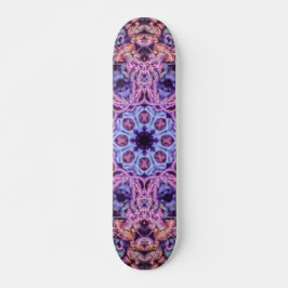 Skateboard Alien Purple Psychedelic Kaleidoscopic Mandala