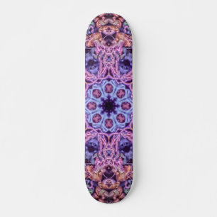 Skateboard Alien Purple Psychedelic Kaleidoscopic Mandala