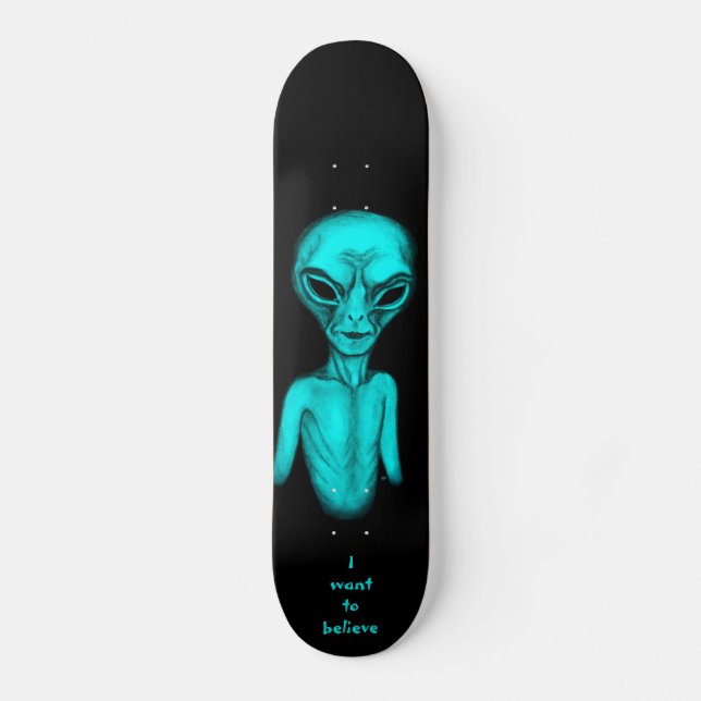 Skateboard Alien, quiero creer (Anverso)