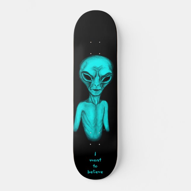 Skateboard Alien, quiero creer (Anverso)
