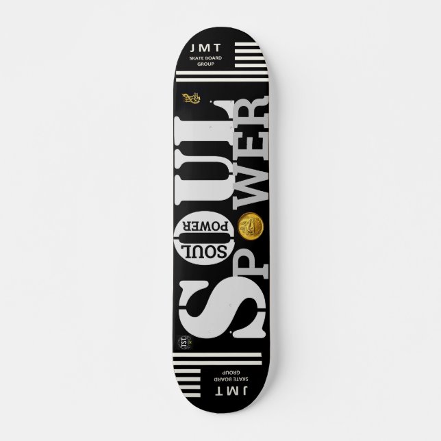 Skateboard ALIMENTACIÓN DE ALMA JMT 7 Tablero de patinaje de  (Anverso )