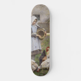 Skateboard Alimentando a los pollos (por Walter Frederick Osb