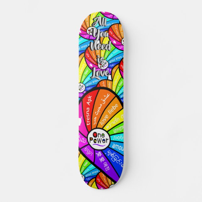 Skateboard All You Need is Love (Anverso)