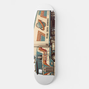 Skateboard Almohada decorativa de camión semi vintage retro
