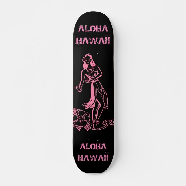 Skateboard Aloha Chica (Anverso )