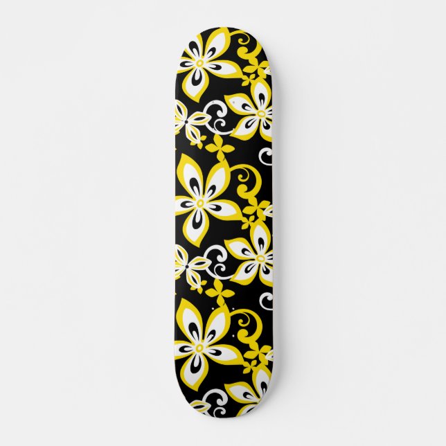 SKATEBOARD ALOHA HAWAII (NEGRO/AMARILLO) (Anverso )