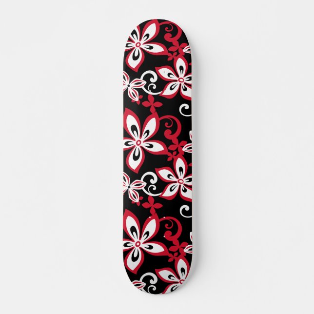 SKATEBOARD ALOHA HAWAII (NEGRO/ROJO) (Anverso )