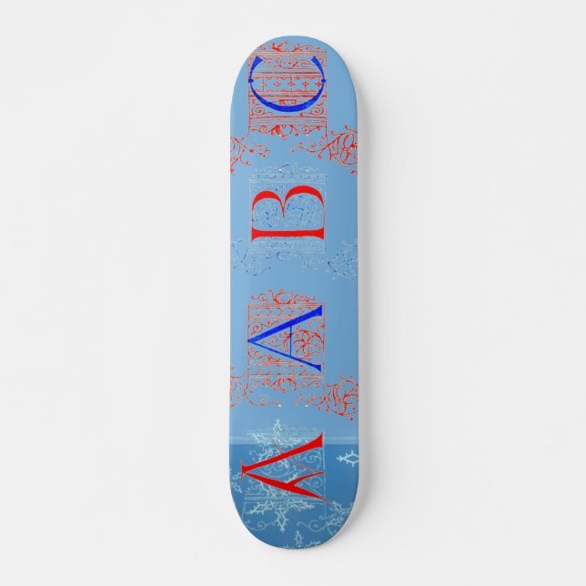 Skateboard Alphabet del siglo XV (Anverso )