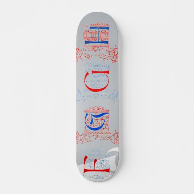 Skateboard Alphabet del siglo XV (Anverso )