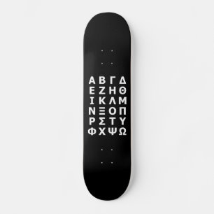 Skateboard Alphabet Griego