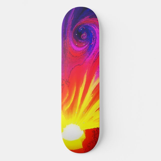 Skateboard Amanecer En El Multiverso (Anverso)