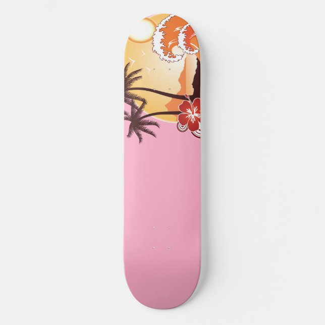 Skateboard Amanecer tropical (Anverso)