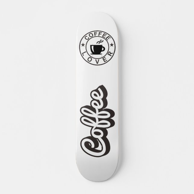 Skateboard Amante del café (Anverso )