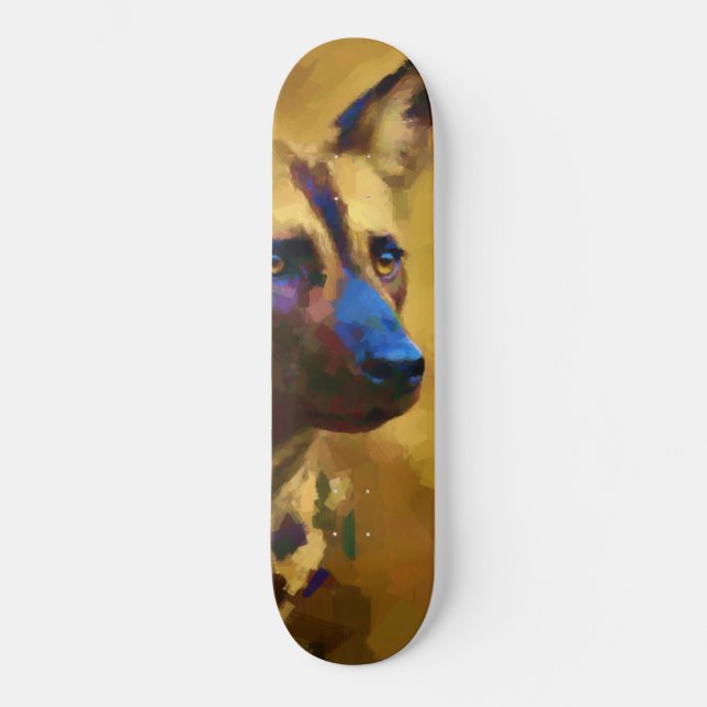 Skateboard Amar al perro salvaje africano (Anverso)