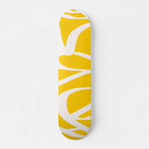 Skateboard Amarillo de la línea abstracta