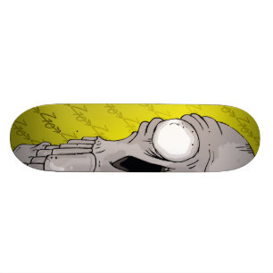 Skateboard Amarillo del tablero del cráneo Z10